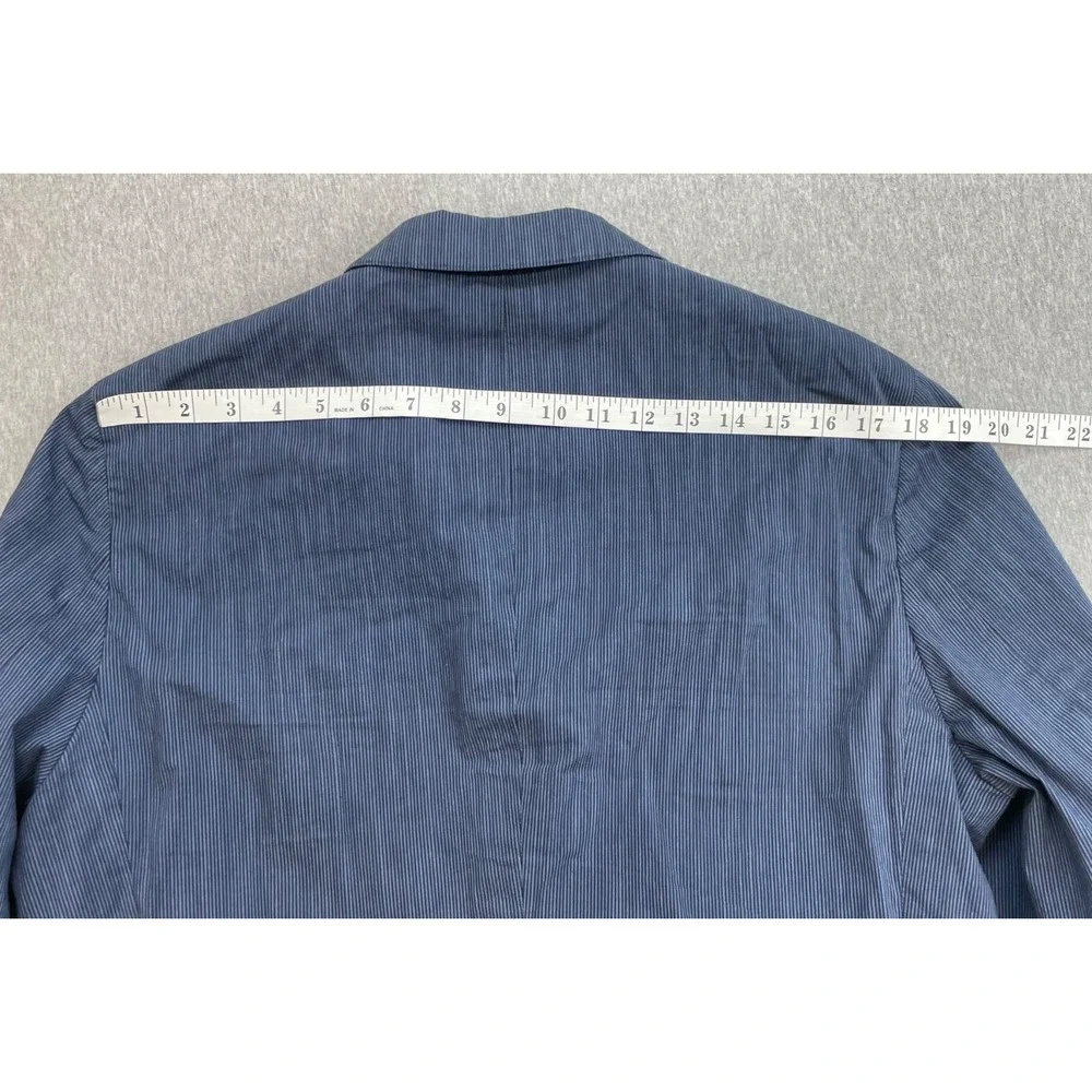Banana Republic Blazer Mens 42R Striped Cotton Blend Stretch Slim 2-Button